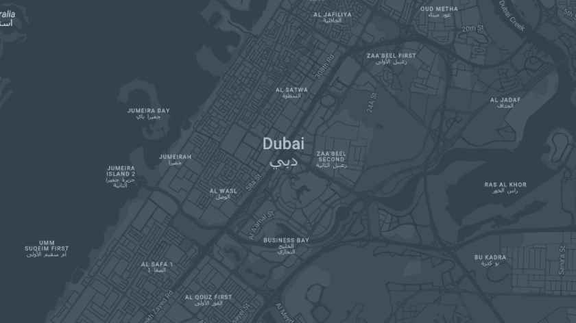 Dubai, UAE map
